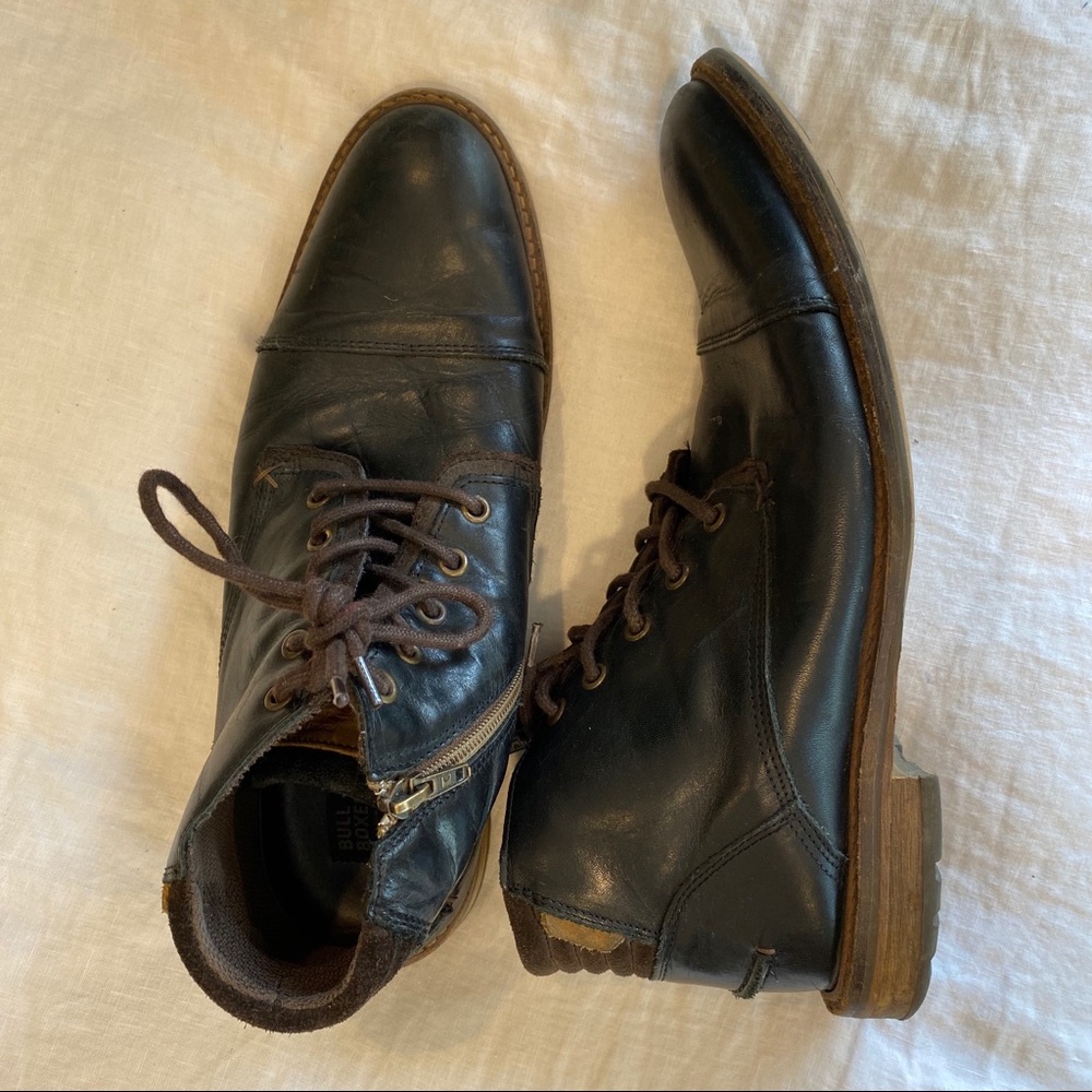 Bull Boxer Holten leather boot zip dark brown size 11 mens